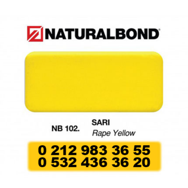 4 MM - ALUMİNYUM KOMPOZİT PANEL - 125X320 CM - NB 102 - SARI